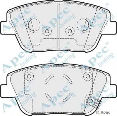APEC BRAKING pad1755 -  Комплект тормозных колодок, дисковый тормоз